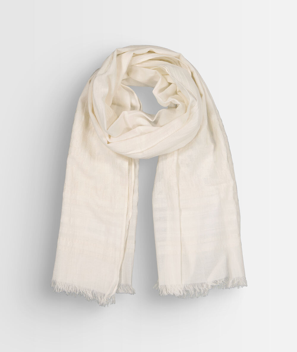 Foulard en coton biologique beige brooklyn mastic.