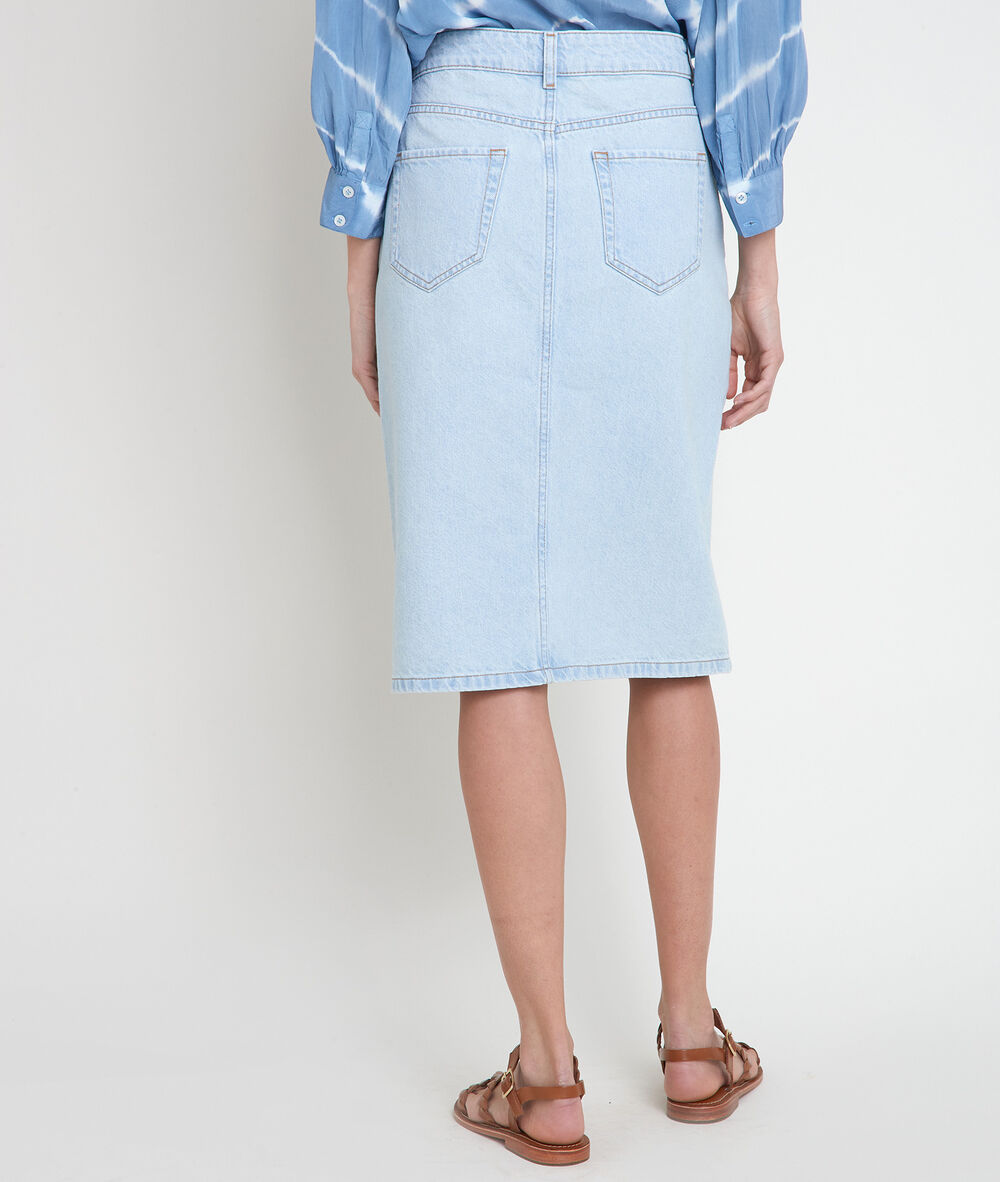 Halflange rok van pure bleach denim erica pure bleached.
