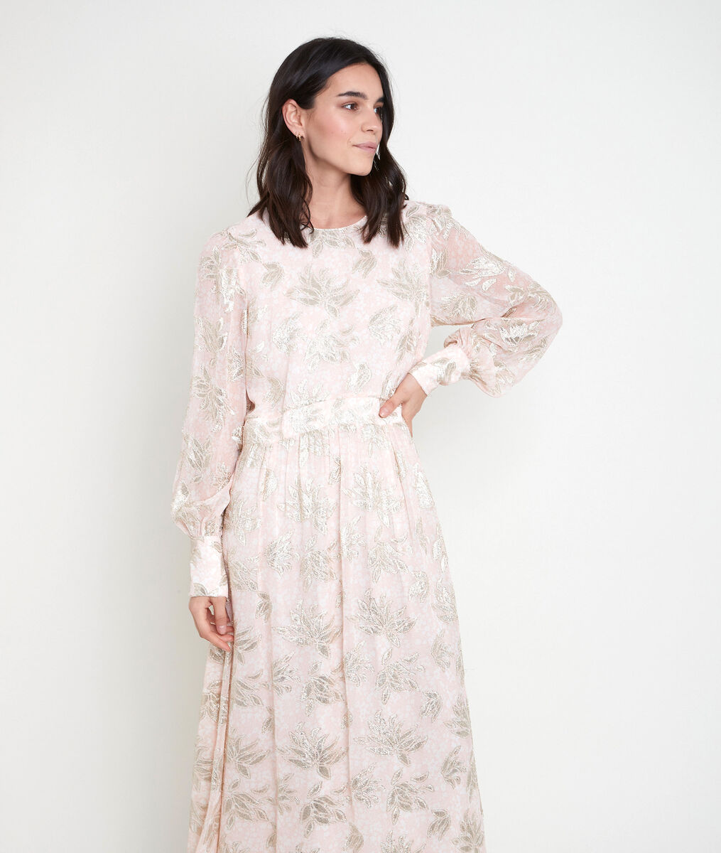 Robe longue poudre jacquard Maria | 1-2-3 Robe longue poudre jacquard Maria PhotoZ | 1-2-3