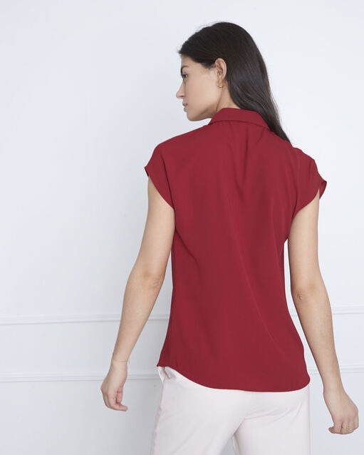 Top rouge droit valerie grenat.