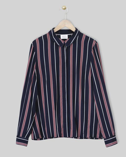 Chemise rayée marco marine.