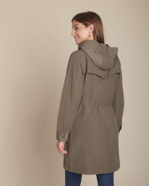 Khakifarbener parka mit taschen quora kaki.