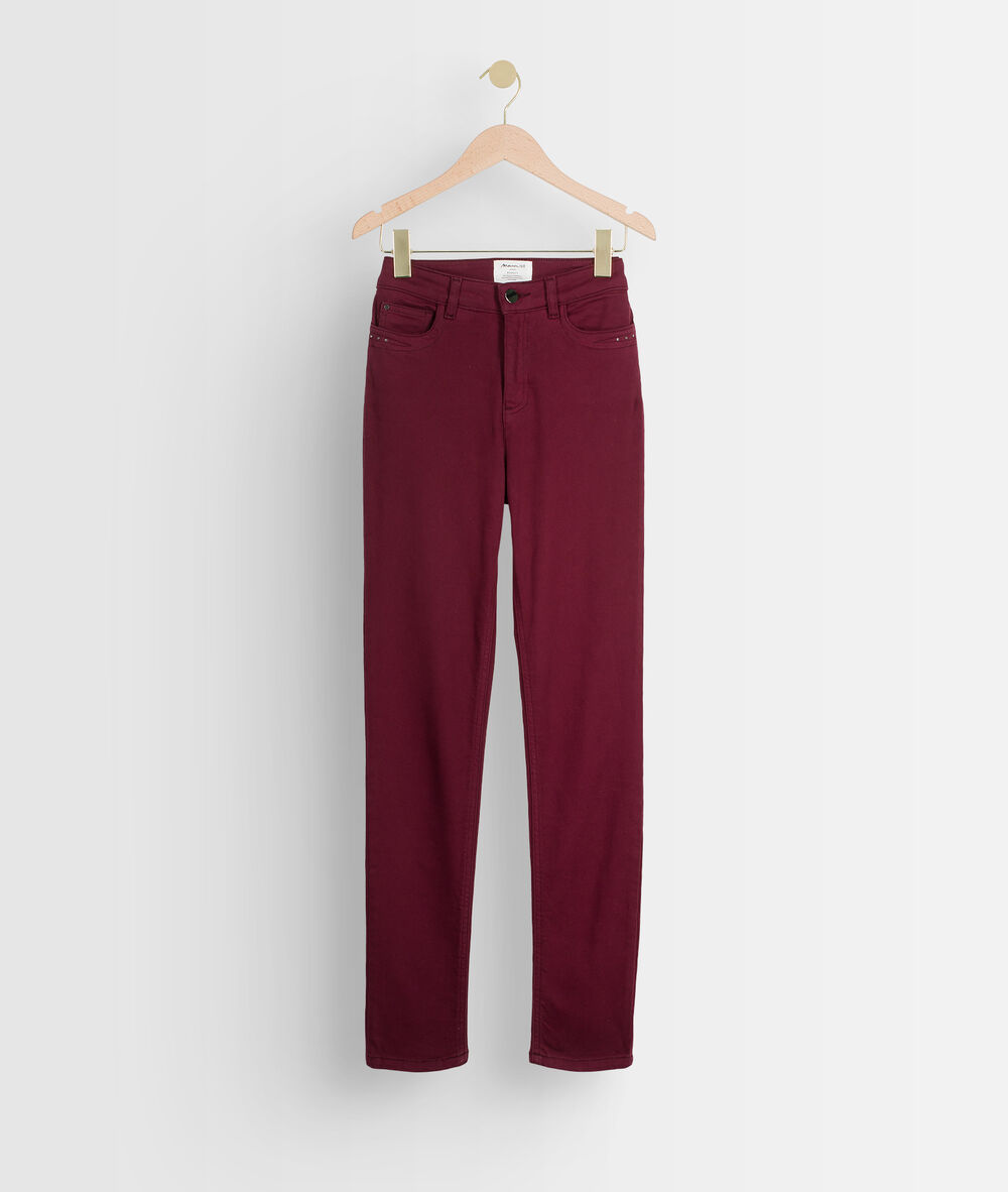 L'iconique slim suzy en coton bio bordeaux bordeaux fonce.