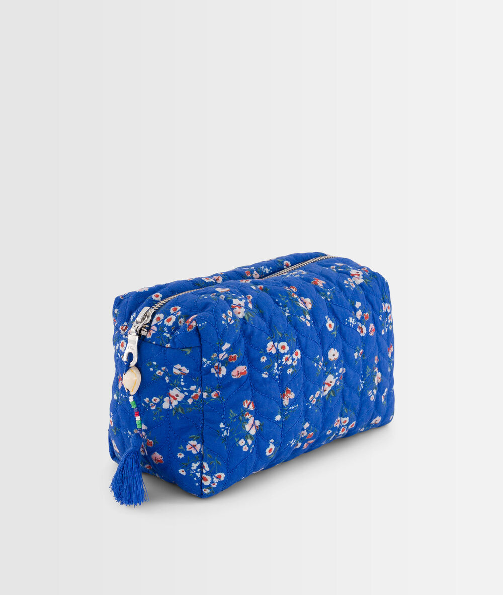Pochette en coton imprimé fleuri diane myosotis.