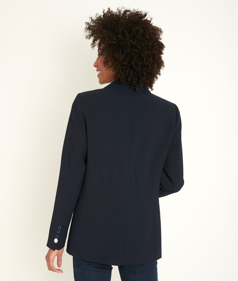 Veste gaufrée marine teonie marine.