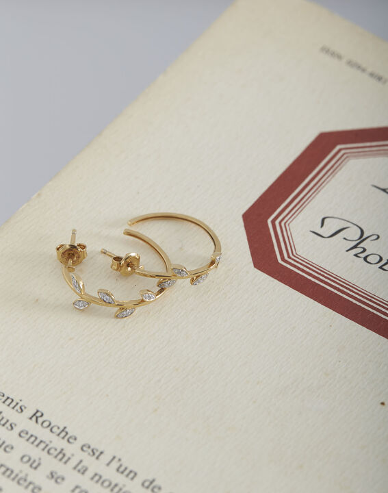 Boucles d'oreilles dorées fantaisie Tessa | 1-2-3 Boucles d'oreilles dorées fantaisie Tessa PhotoZ | 1-2-3