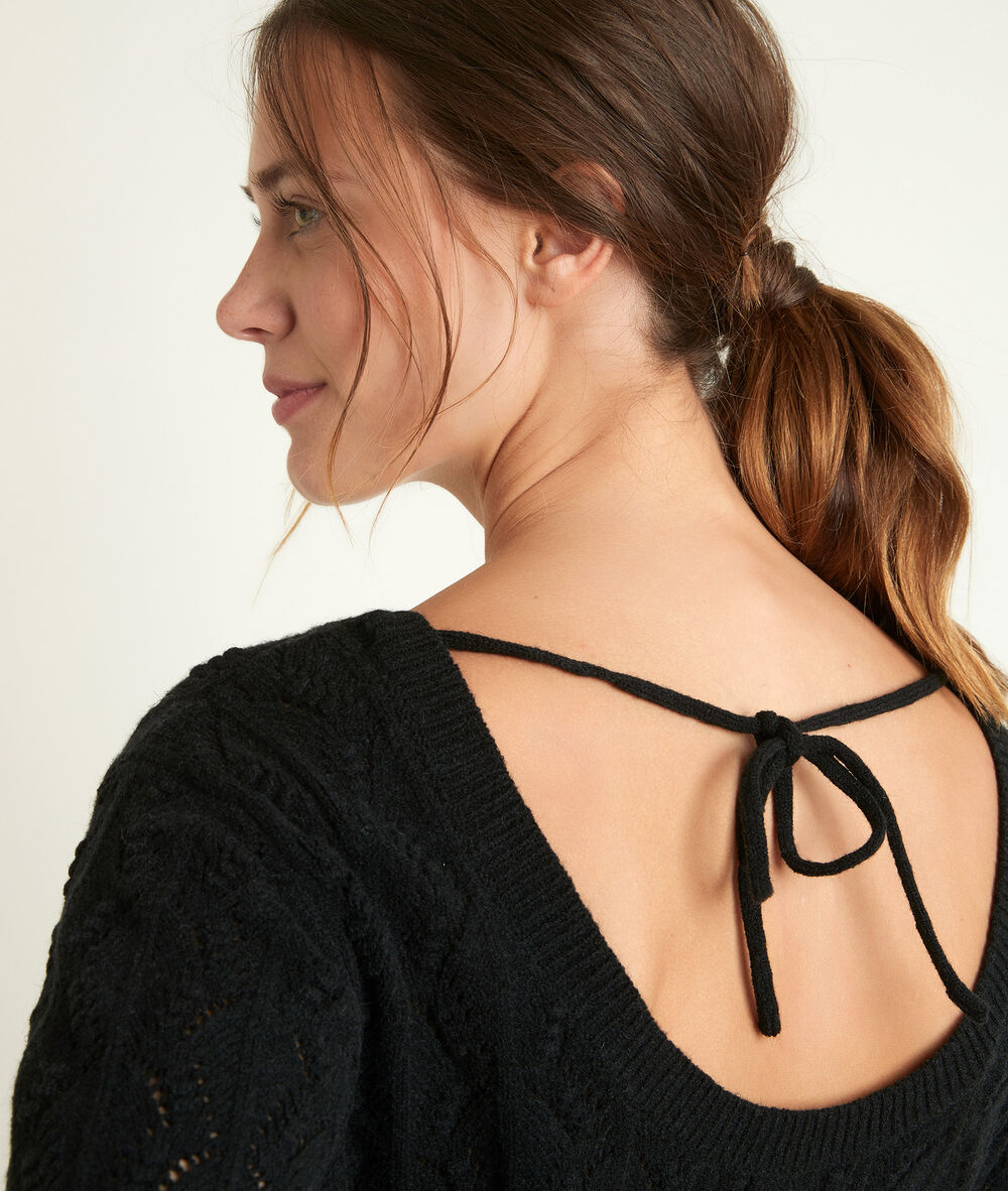 Pull ajouré noir russel noir.