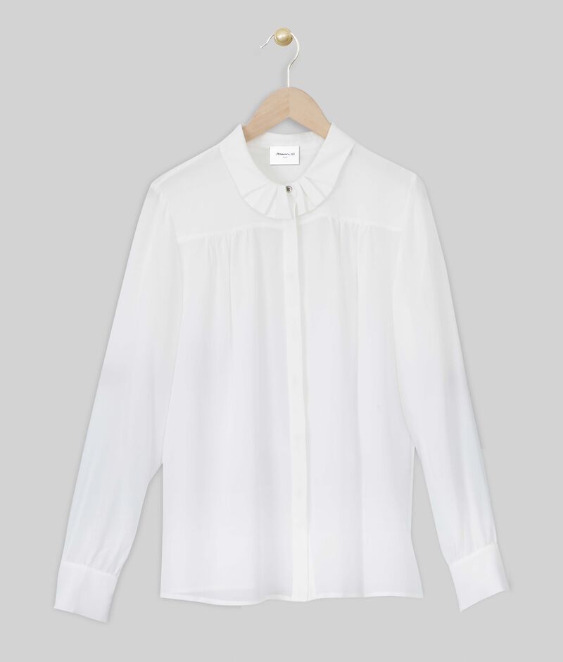 Blouse écrue en soie maria ecru.