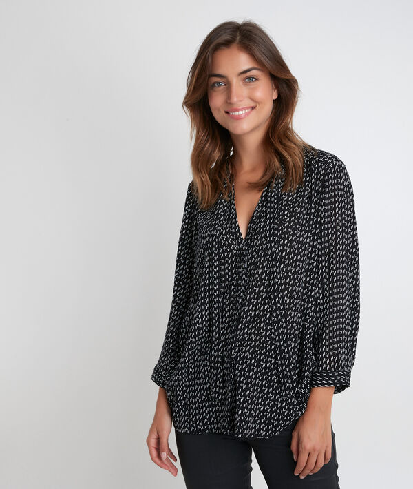 Blouse lavallière imprimée Joly | 1-2-3 Blouse lavallière imprimée Joly PhotoZ | 1-2-3