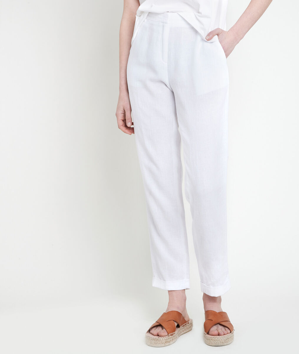 Pantalon cigarette en lin certifié Felix | 1-2-3 Pantalon cigarette en lin certifié Felix PhotoZ | 1-2-3