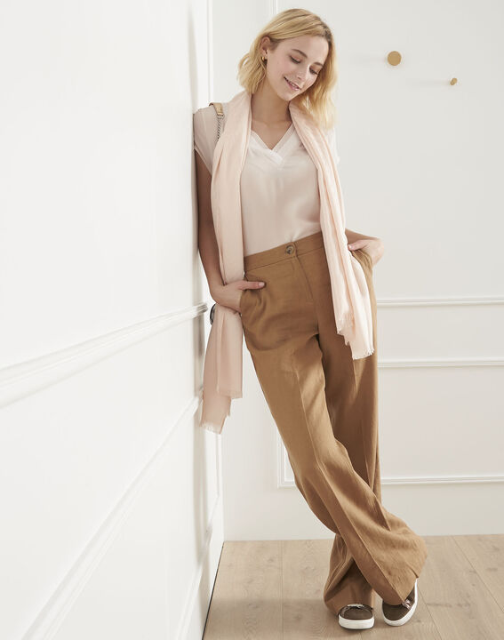Blouse rose bimatière soie Viva | 1-2-3 Blouse rose bimatière soie Viva PhotoZ | 1-2-3