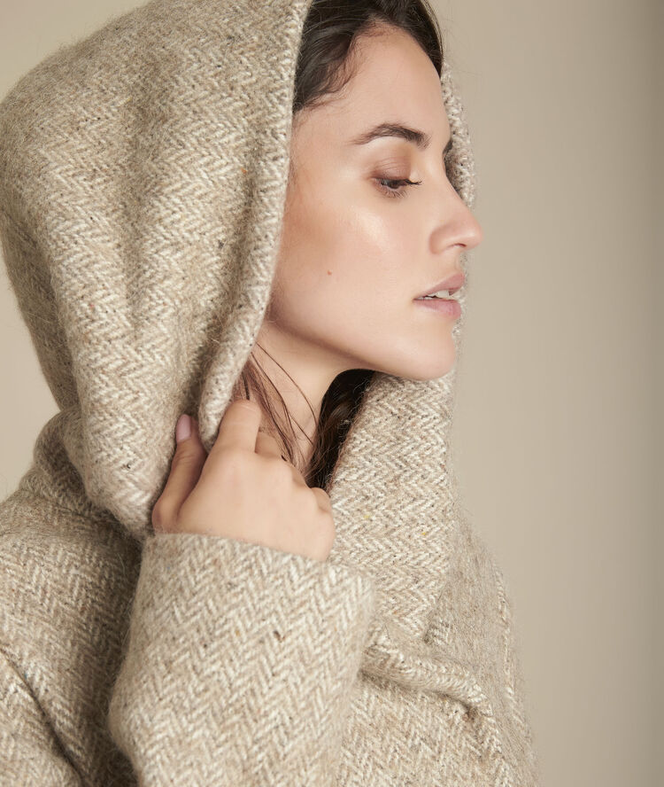 Manteau beige en laine edwin beige.
