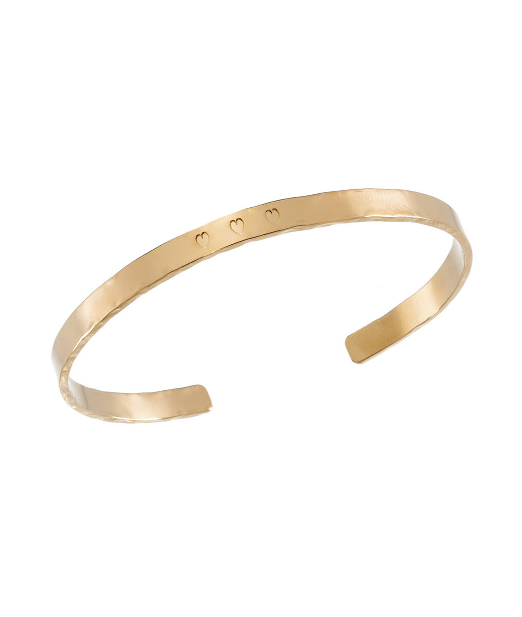 Bracelet martelé or cœur Bijoux Léone | 1-2-3 Bracelet martelé or cœur Bijoux Léone PhotoZ | 1-2-3