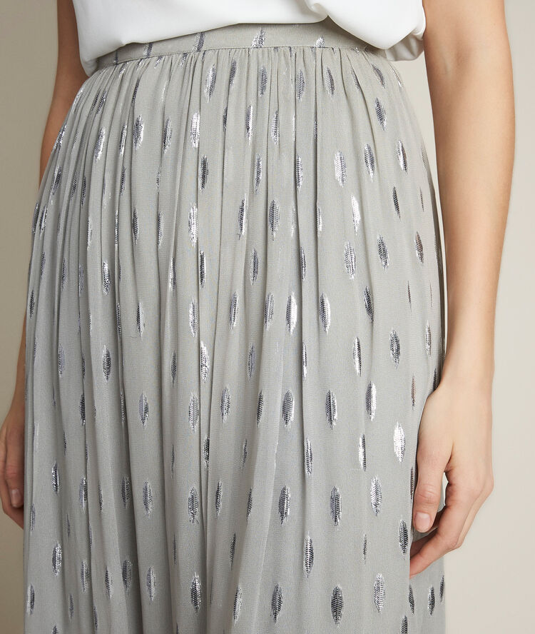 Jupe longue lurex belline gris souris.