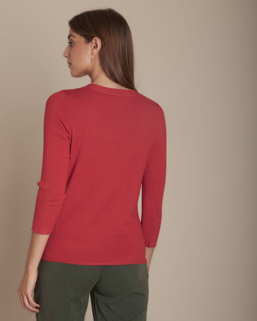 Pull tomette en jersey et côte fabienne sable.