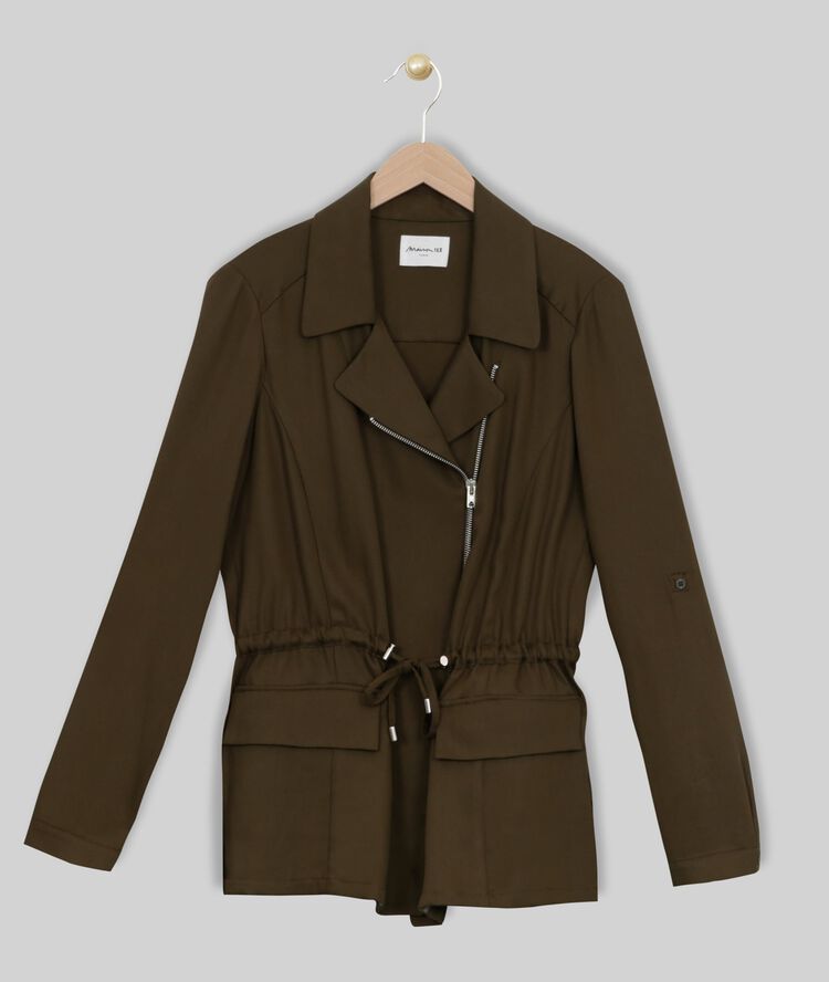 Veste kaki en tencel lucie kaki.