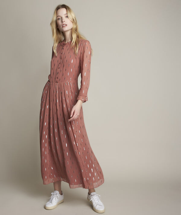 Robe longue imprimée lurex Océanie | 1-2-3 Robe longue imprimée lurex Océanie PhotoZ | 1-2-3