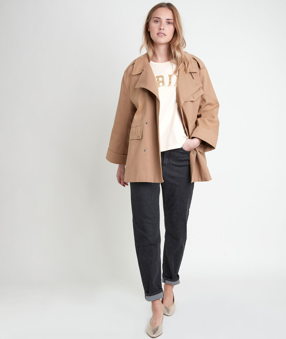 Parka beige nad&egrave;ge beige.