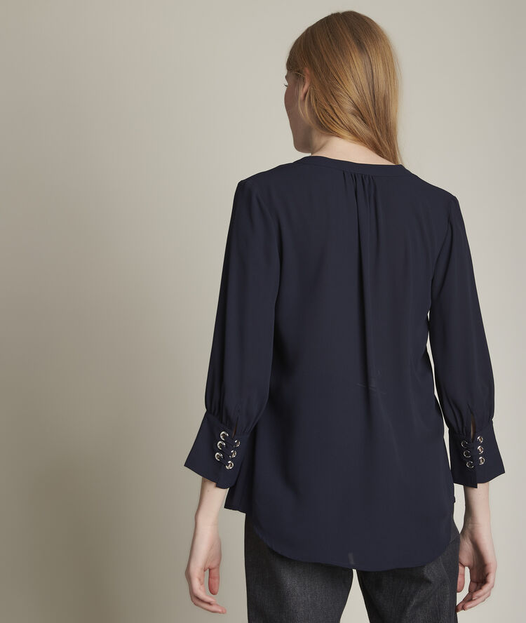 Flie&szlig;ende bluse marineblau elisee marineblau.