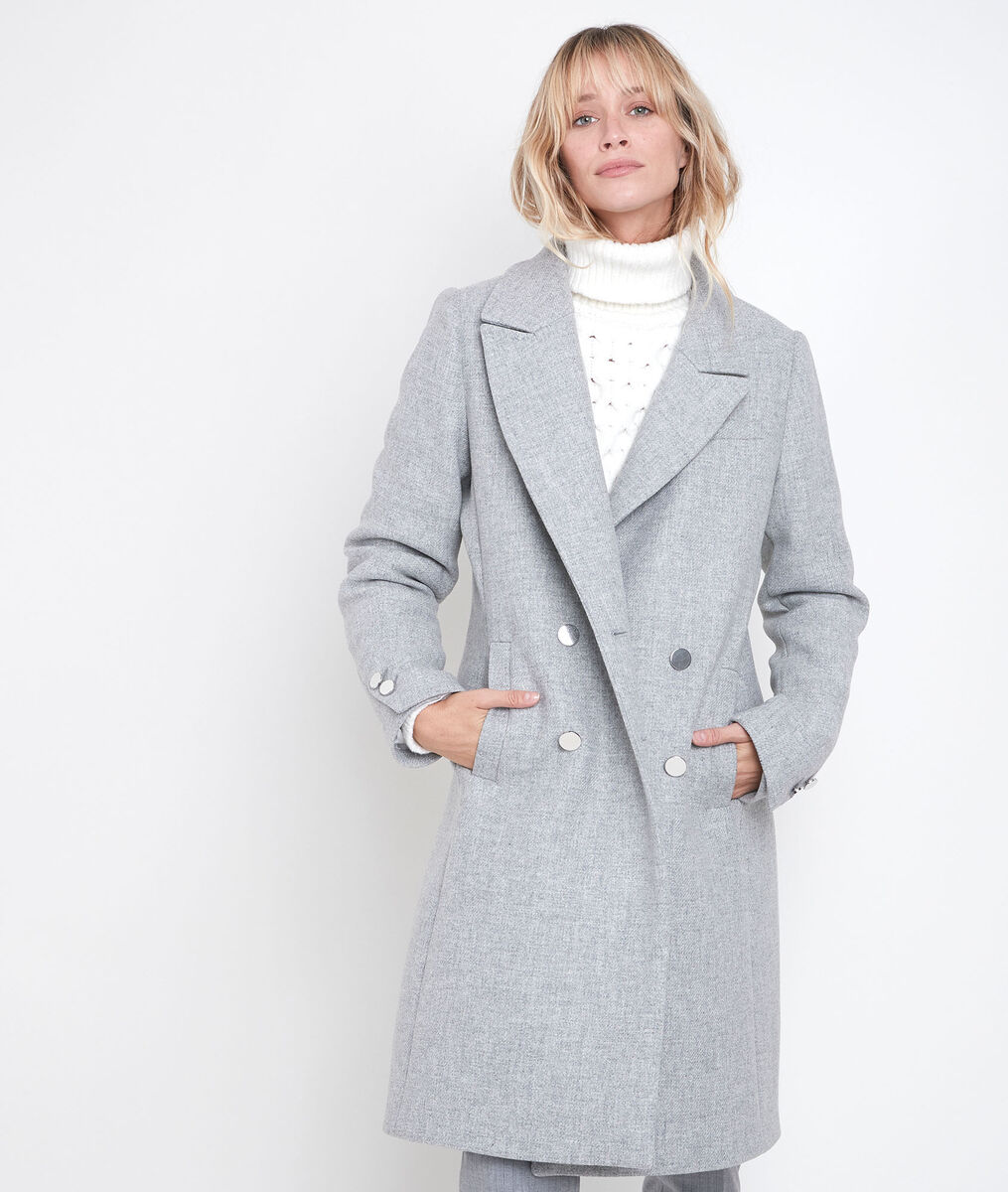 Manteau droit gris Jeff | 1-2-3 Manteau droit gris Jeff PhotoZ | 1-2-3