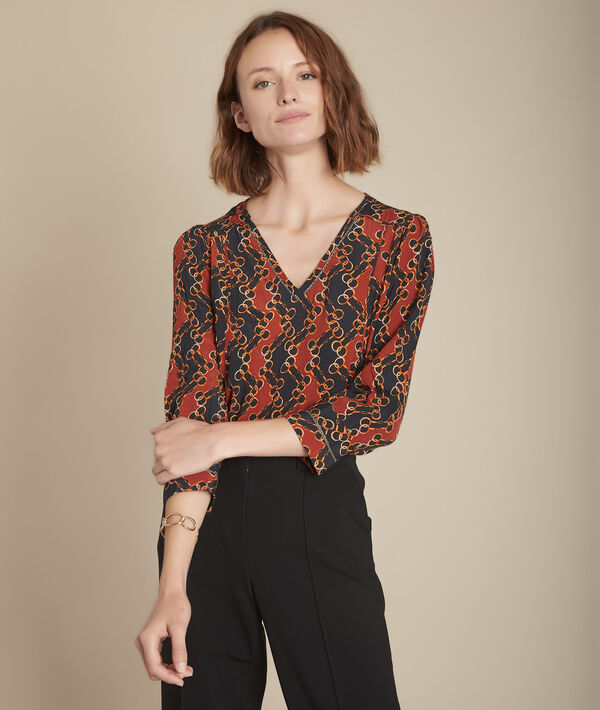 Blouse imprimé chaine Moscou | 1-2-3 Blouse imprimé chaine Moscou PhotoZ | 1-2-3