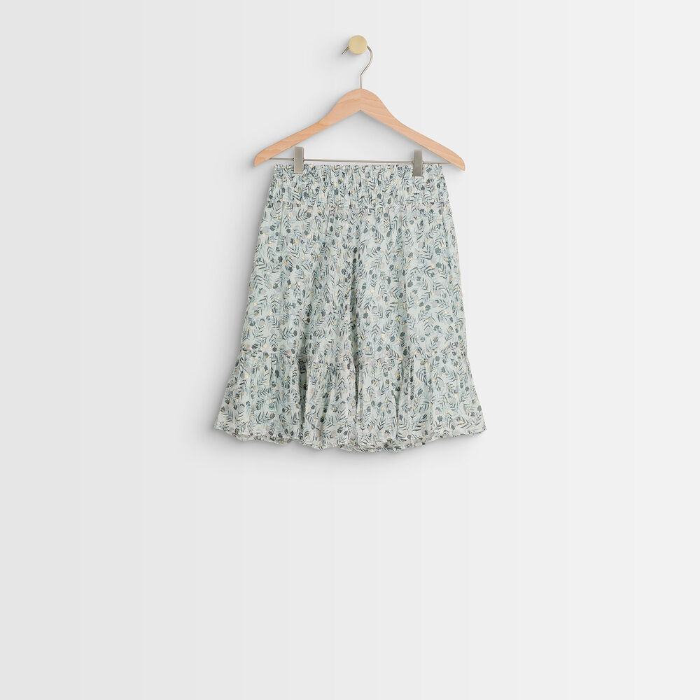 Jupe courte imprimée gaelle celadon.