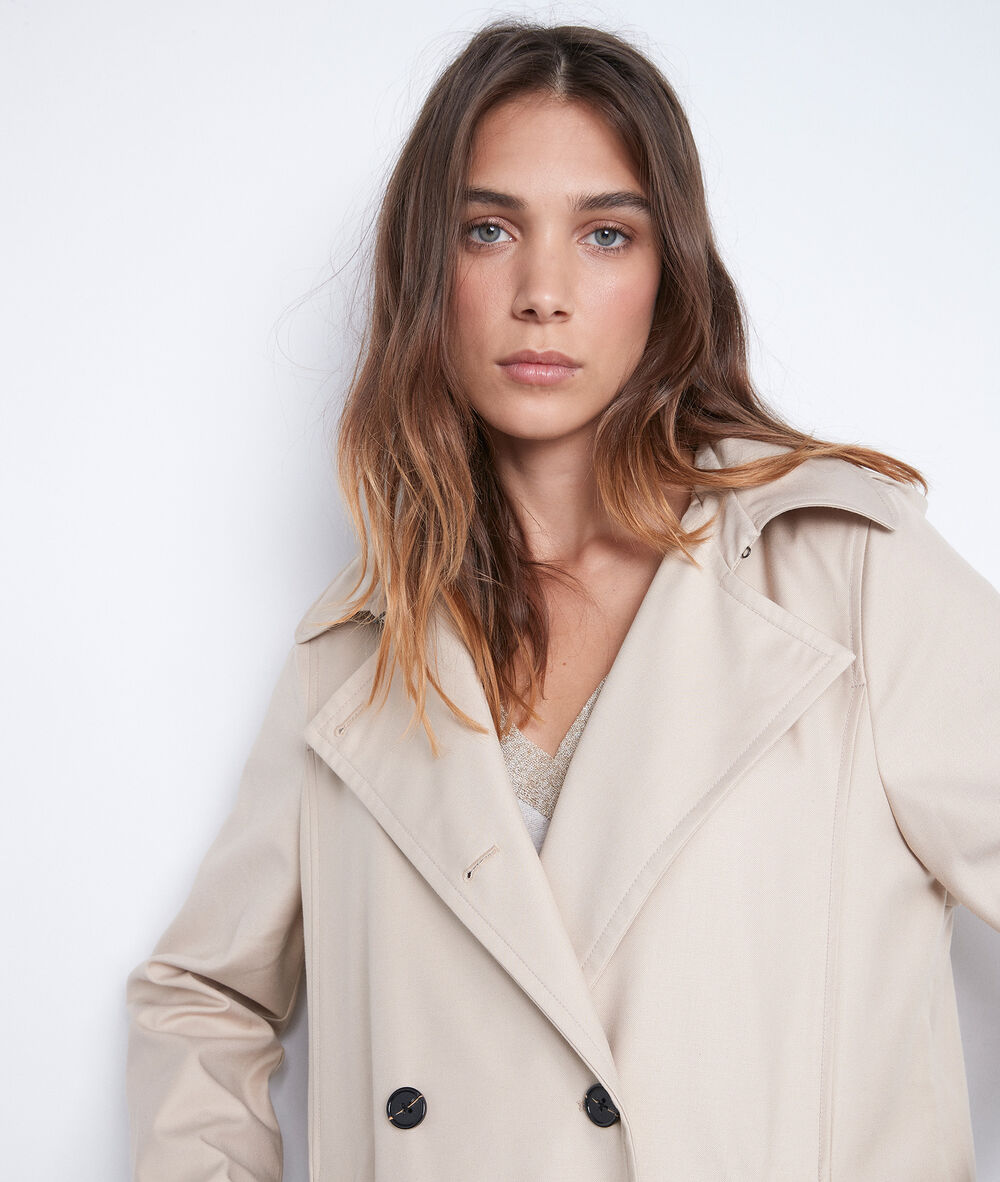 Trench à capuche beige kate beige.