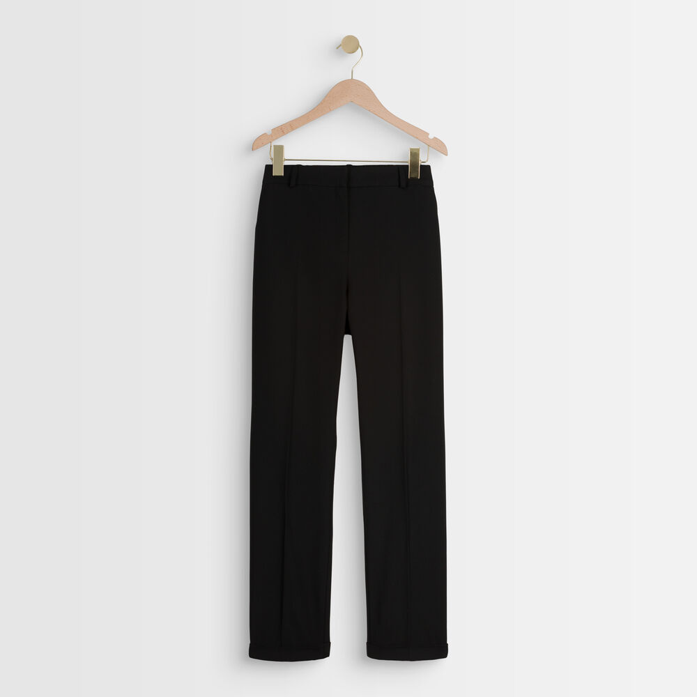 Pantalon cigarette piqué noir felix noir.