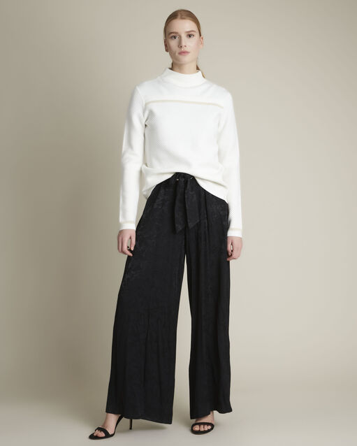 Weich flie&szlig;ender, schwarzer overall in wickel-optik, rollande schwarz.