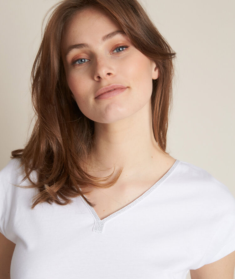 Tee-shirt en coton biologique robin blanc.