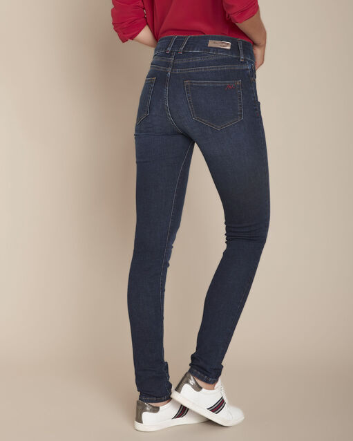 L'iconique slim brut used recyclé silvia indigo fonce.