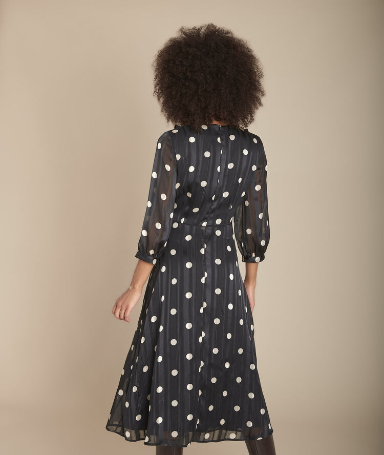 Robe à pois noire renata noir.