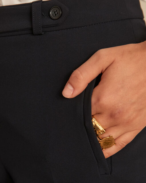 Pantalon marine slim microfibre lara marine.