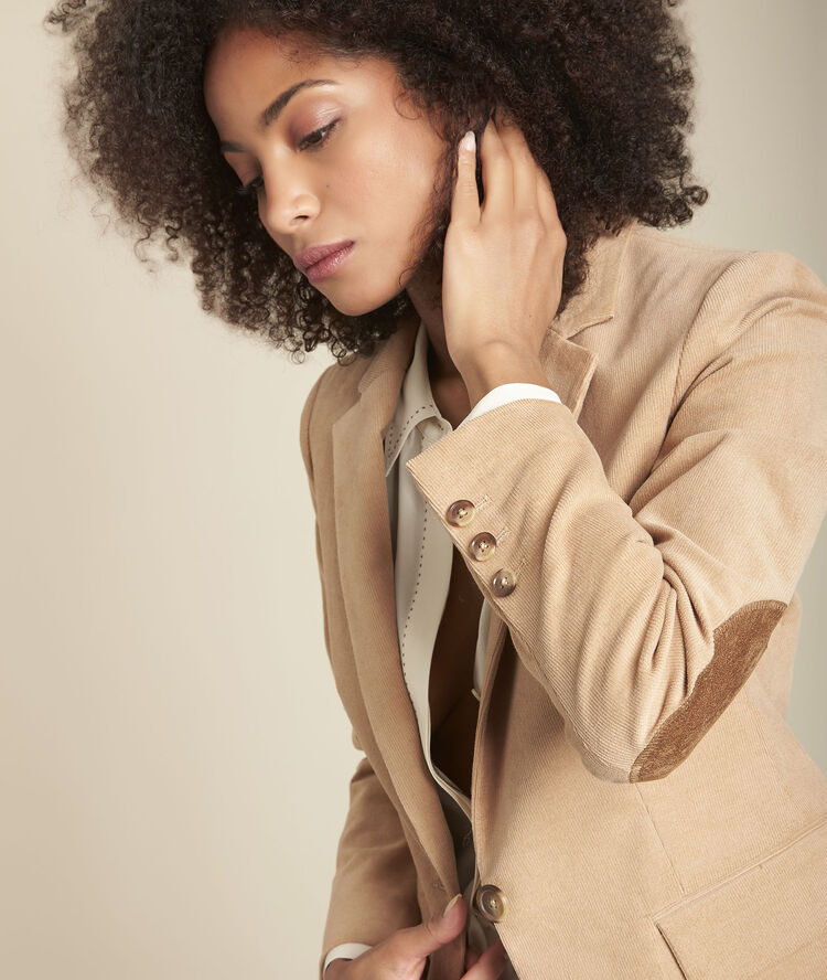 Veste velours havane bria camel.