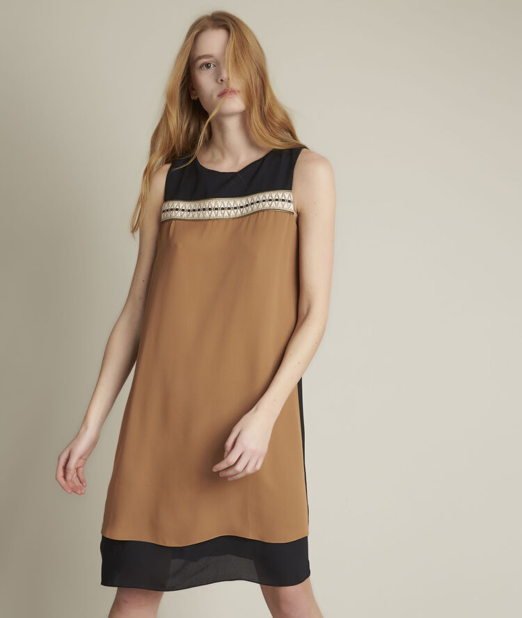 Robe colorblock droite isola goyave.