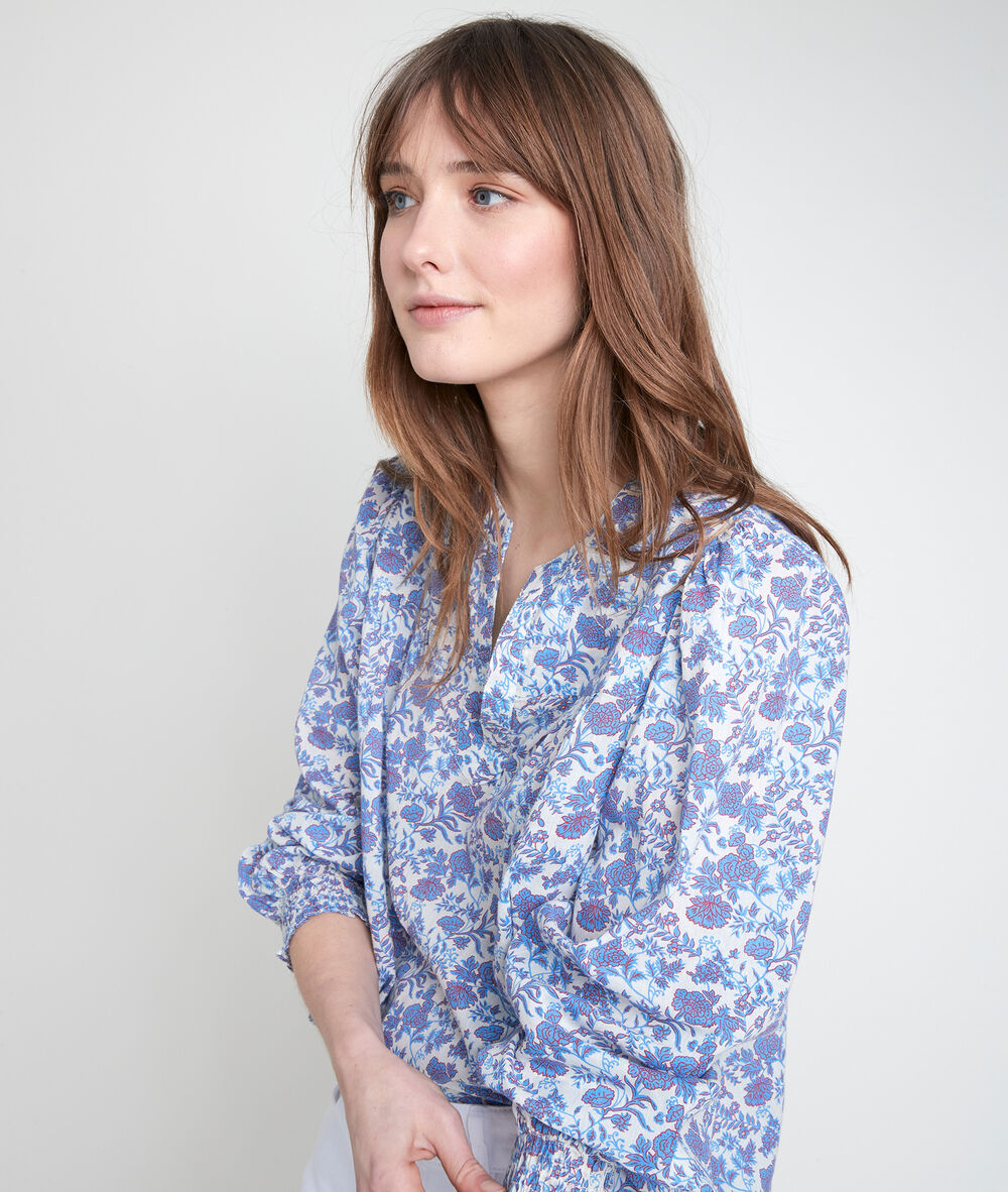 Bluse mit blumenprint vergissmeinnicht tenessis myosotis.