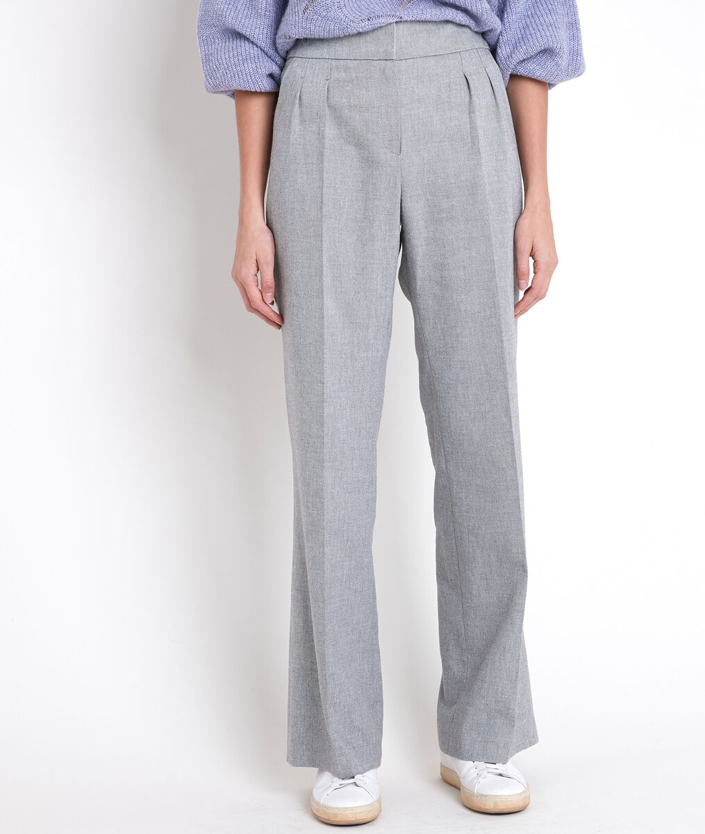 Pantalon large gris chiné Galaxy | 1-2-3 Pantalon large gris chiné Galaxy PhotoZ | 1-2-3