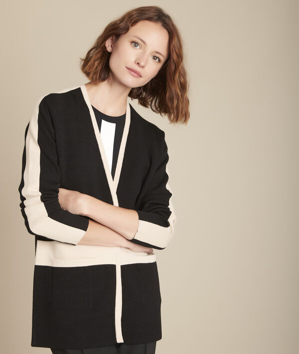Veste en maille bicolore Feerie | 1-2-3 Veste en maille bicolore Feerie PhotoZ | 1-2-3