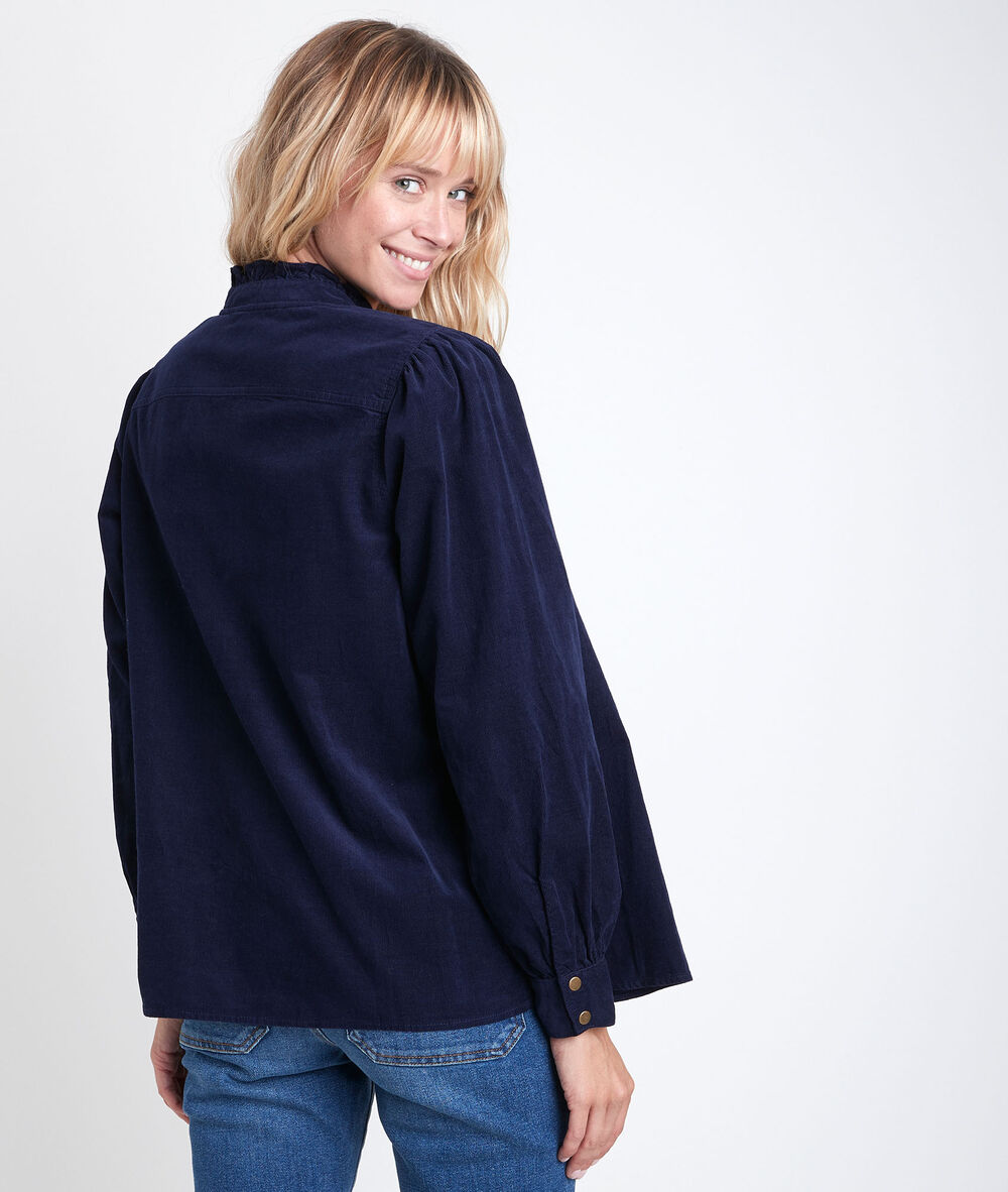 Chemise en velours marine jeraldine marine.