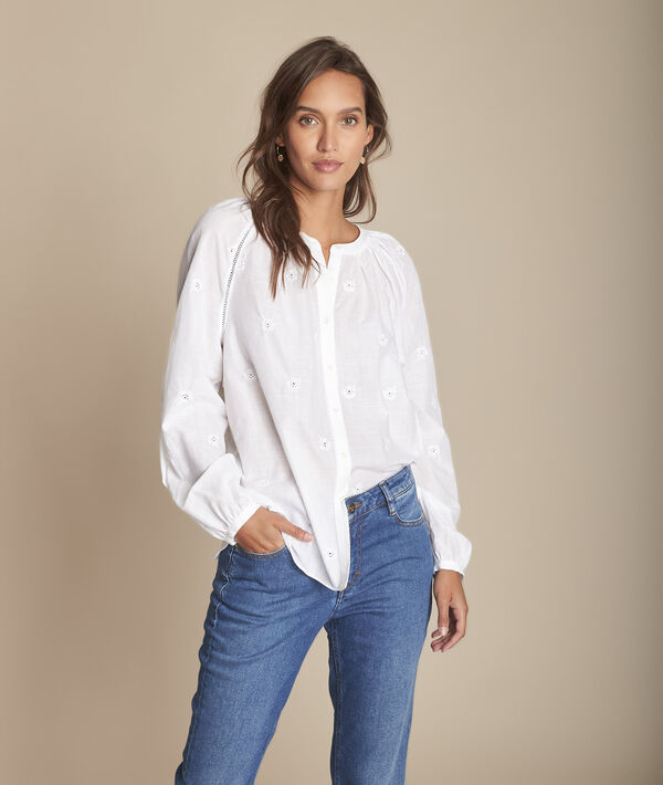 blouse blanche en broderie anglaise Maina | 1-2-3 blouse blanche en broderie anglaise Maina PhotoZ | 1-2-3