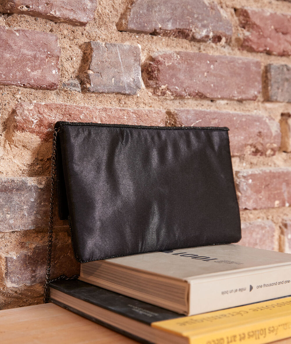 Pochette perlée noire helda noir.