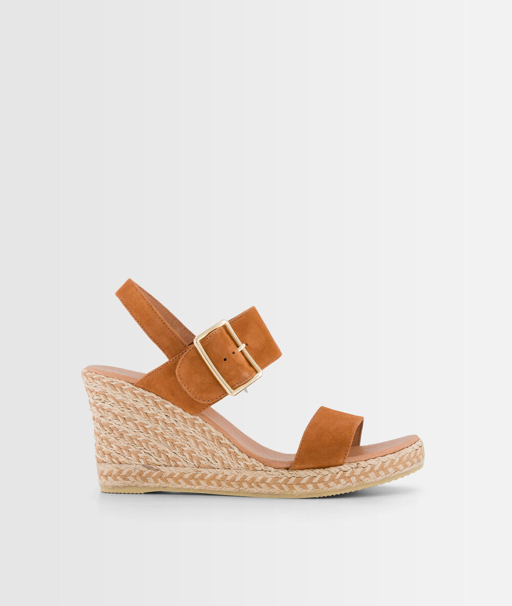Espadrilles camel en cuir gypsy camel.