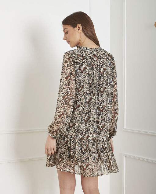 Robe noire imprimé ethnique lizie noir.