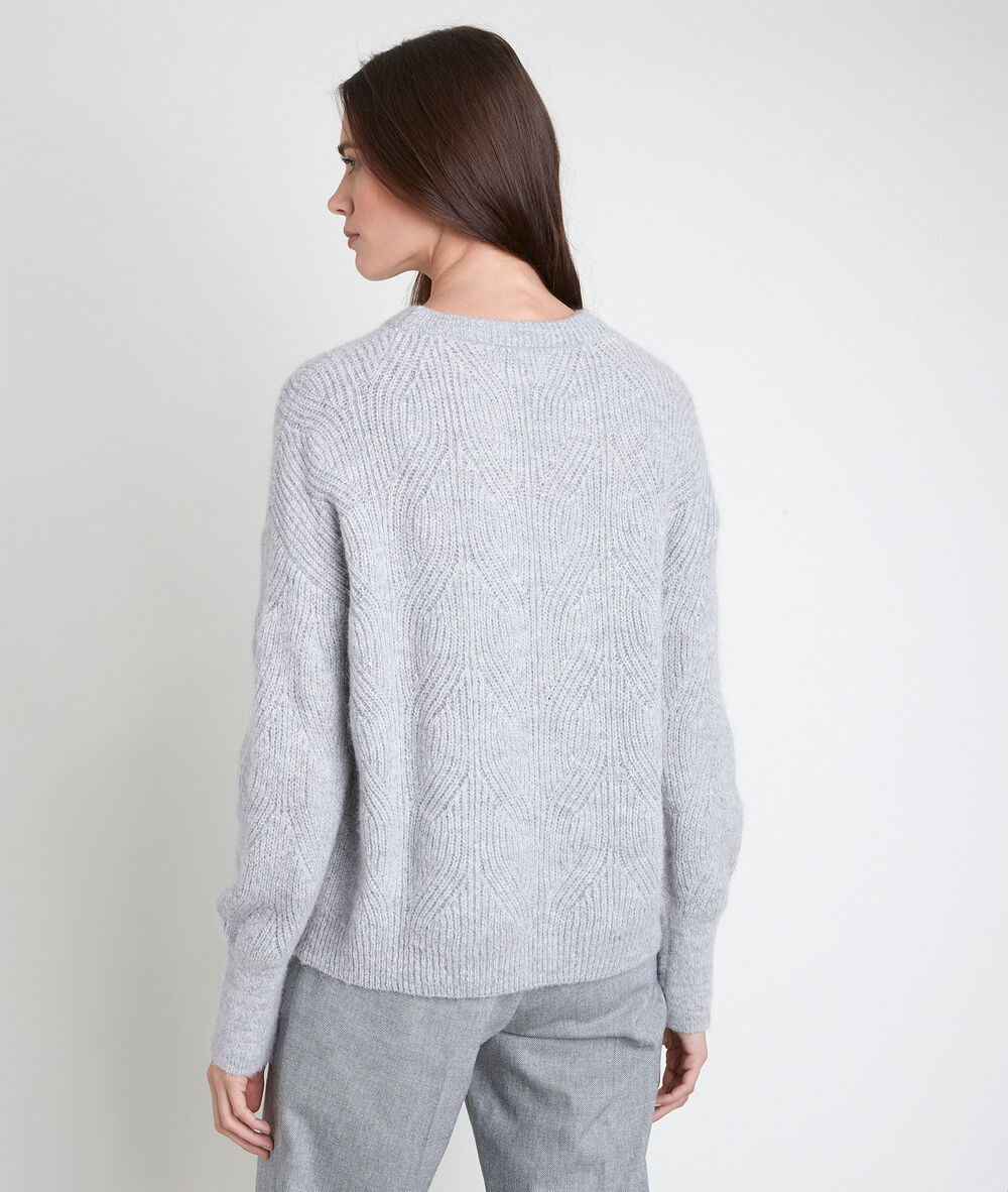 Pull en laine responsable gris aleka gris pale.