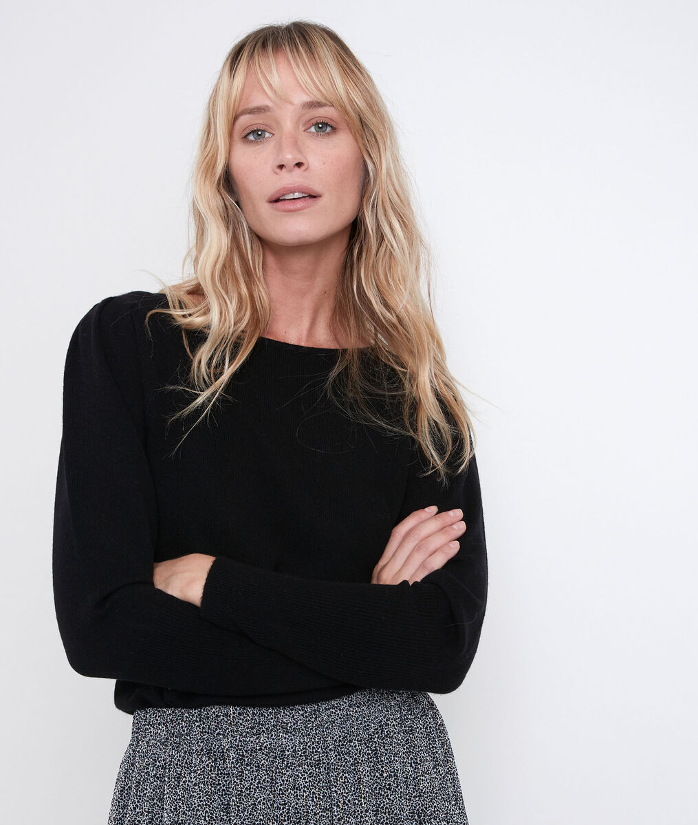 Pull en cachemire noir Ribambelle | 1-2-3 Pull en cachemire noir Ribambelle PhotoZ | 1-2-3