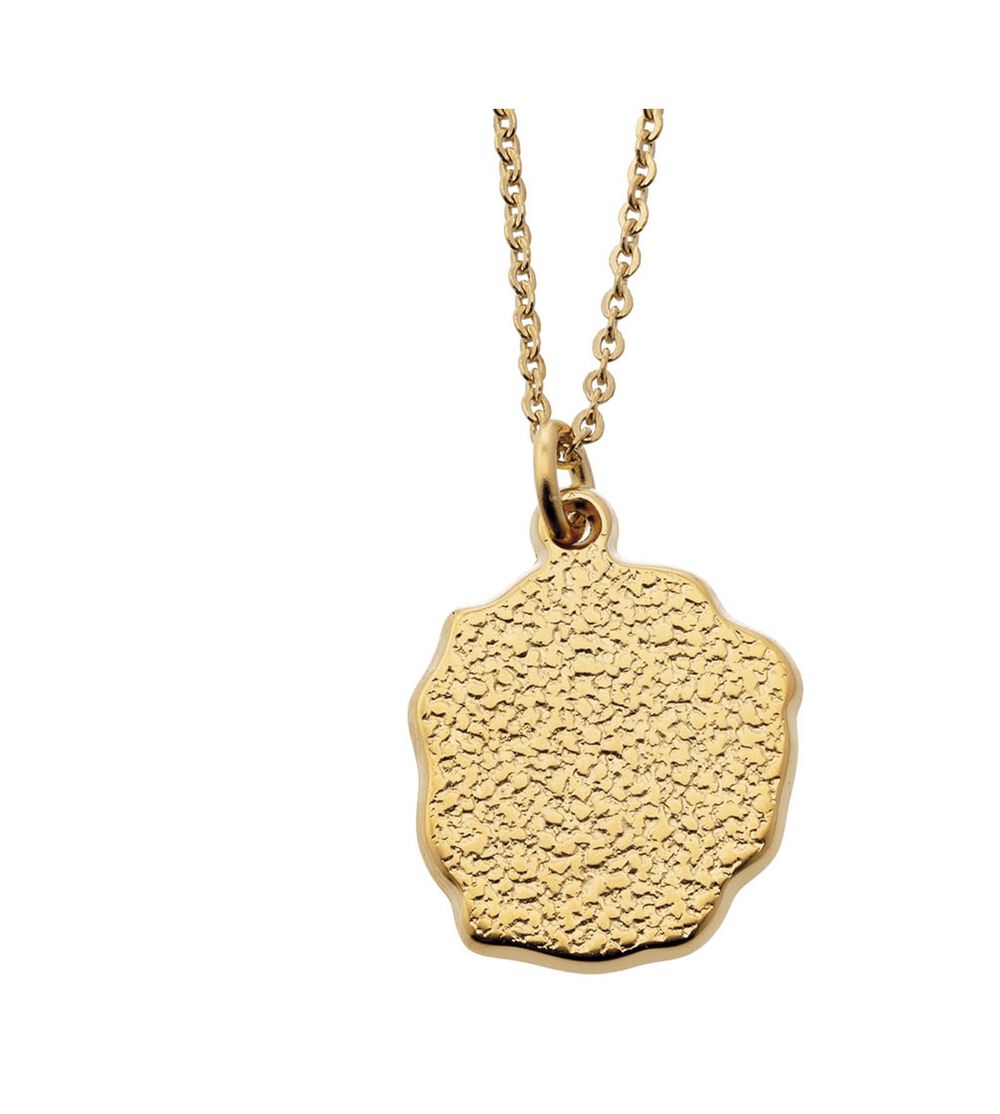 Collier médaille pépite or bijoux léone or.