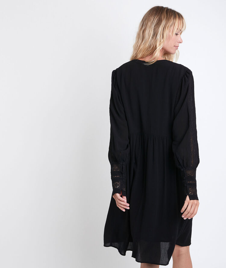 Robe noire à dentelle calypso noir.