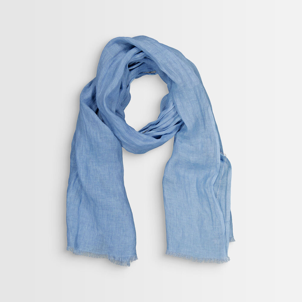 Foulard en lin biologique azur billy azur.