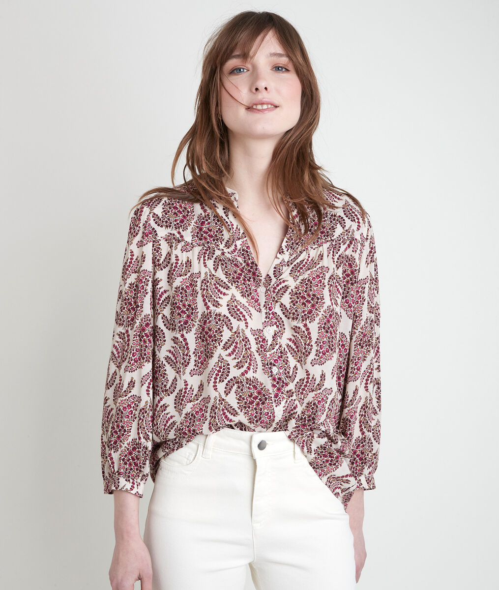 Blouse rose imprimée Therese | 1-2-3 Blouse rose imprimée Therese PhotoZ | 1-2-3