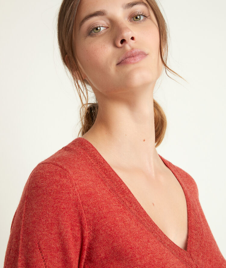 Pull en laine et cachemire goyave rozane goyave.